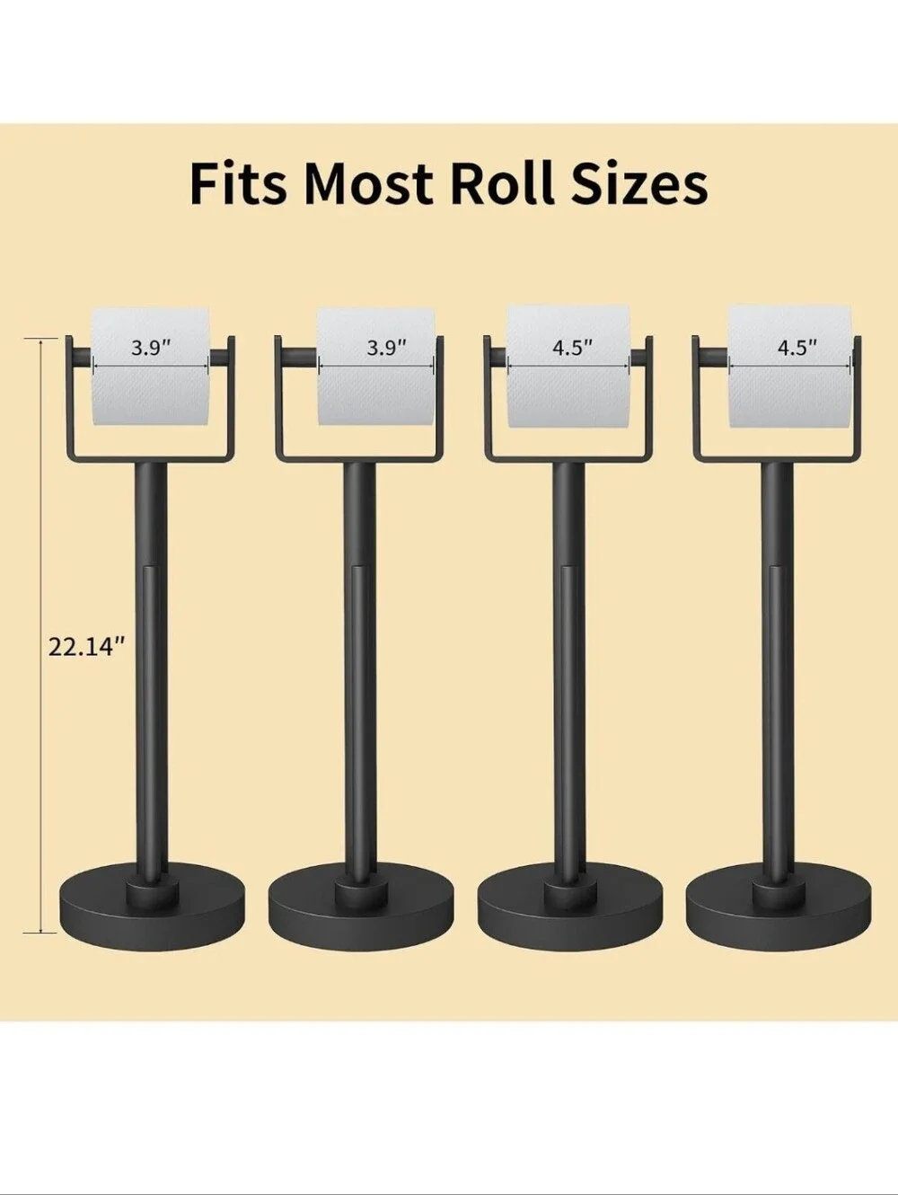 Black Freestanding Toilet Paper Holder